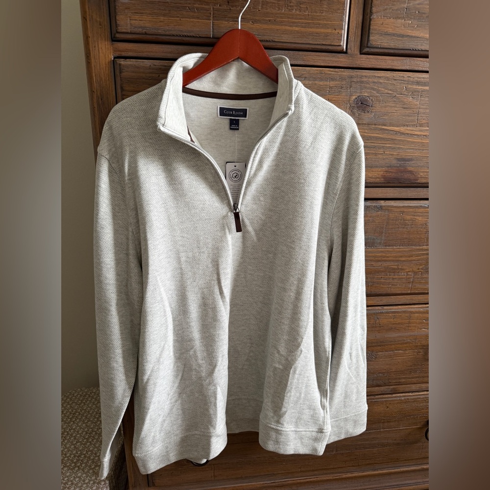 Club Room Gray Quarter-Zip Pullover